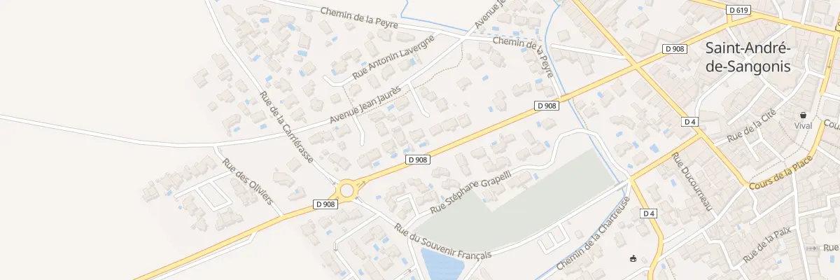 Plan du 21 Av Jean Jaures à Saint-André-de-Sangonis
