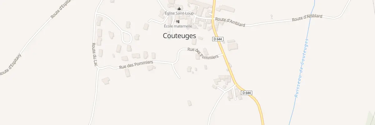 Plan du 5550 Le Bourg à Couteuges
