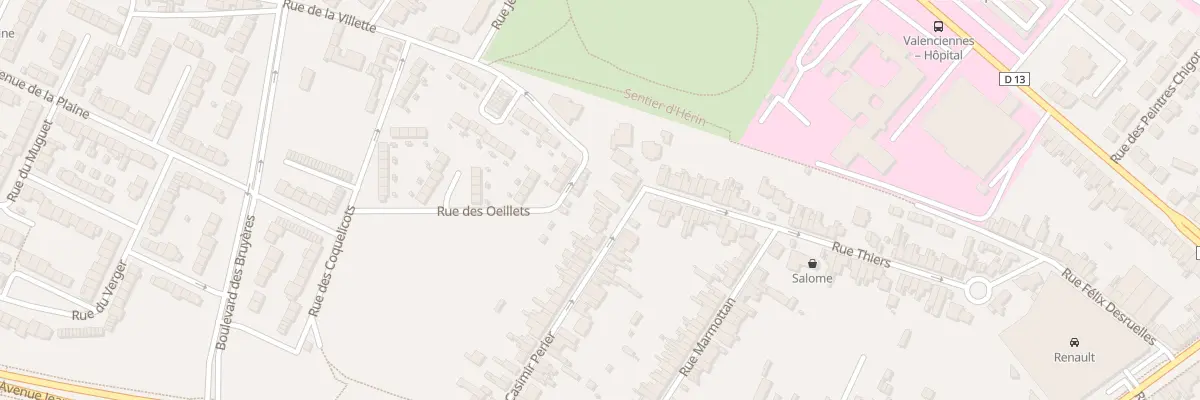 Plan du 8 Rue Casimir Périer à Valenciennes