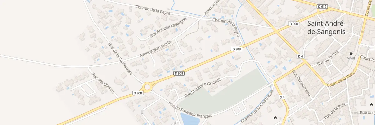 Plan du 19 Av Jean Jaures à Saint-André-de-Sangonis