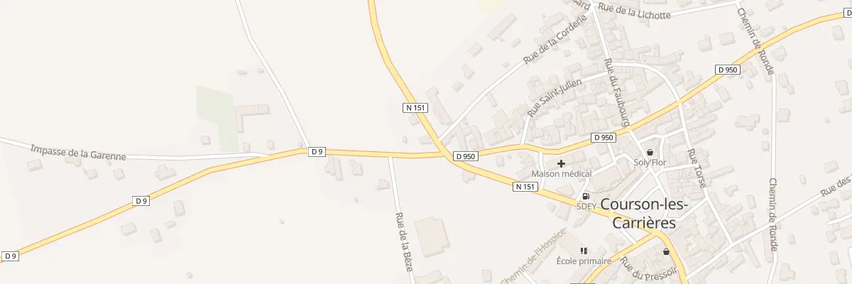 Plan du 5 Rue d’Auxerre à Courson-les-Carrières