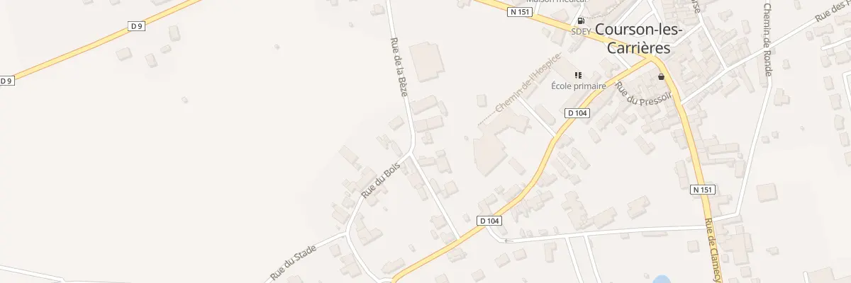 Plan du 3 Rue de la Bèze à Courson-les-Carrières