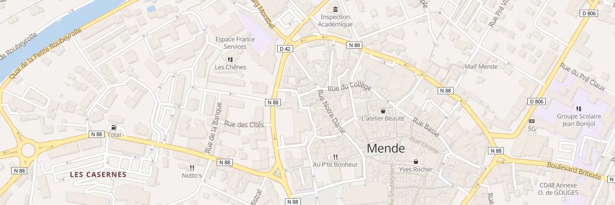 Plan du 6 Rue de l’Hôpital à Mende