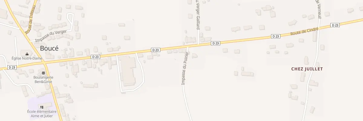 Plan du 34 Rte de Cindré à Boucé