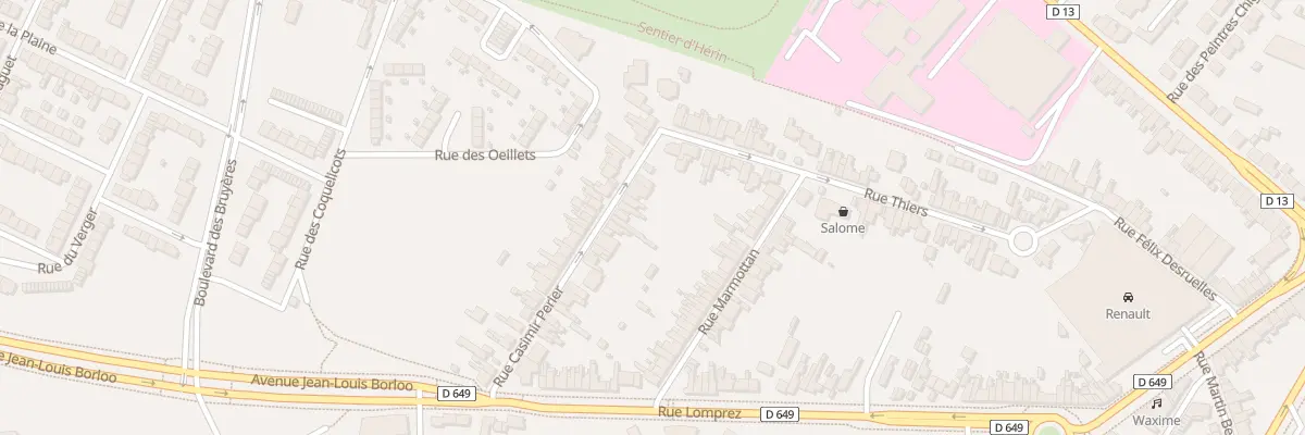 Plan du 7 Rue Casimir Périer à Valenciennes
