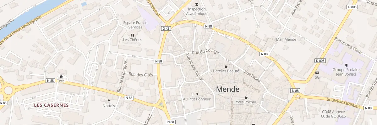 Plan du 27 Rue Notre Dame à Mende