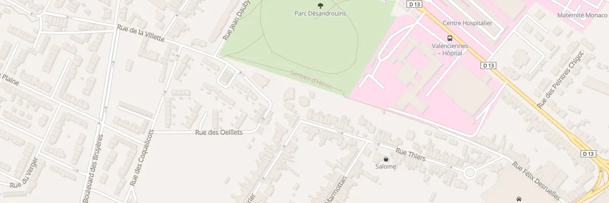 Plan du 78 Rue Thiers à Valenciennes