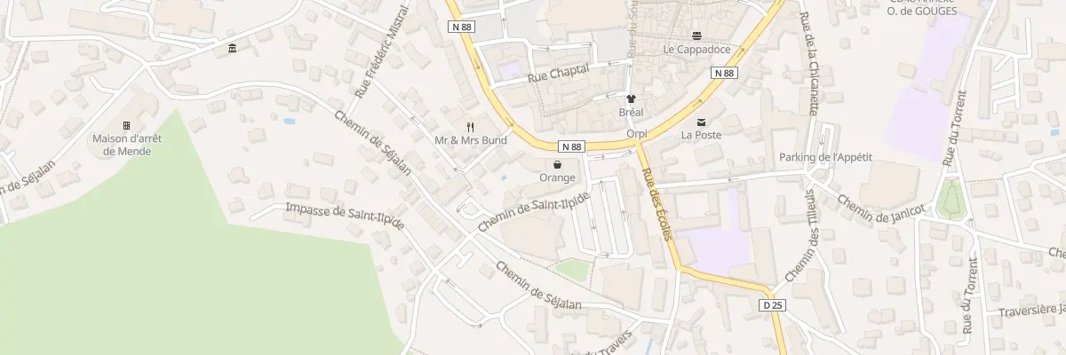 Plan du 4 Che de St Ilpide à Mende