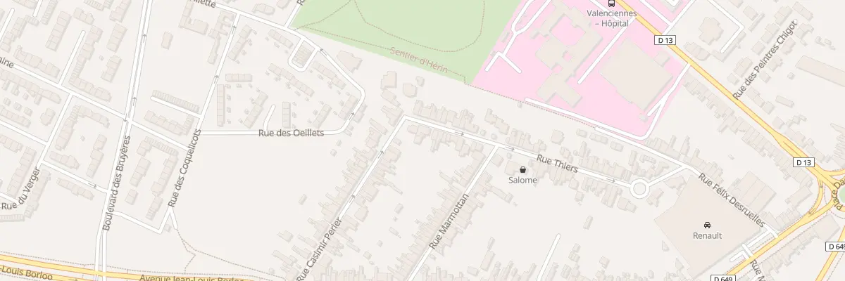 Plan du 67 Rue Thiers à Valenciennes