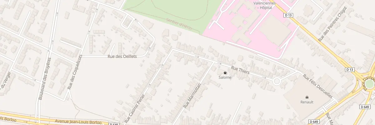 Plan du 61 Rue Thiers à Valenciennes