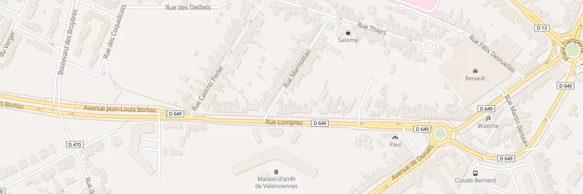 Plan du 76 Rue Lomprez à Valenciennes