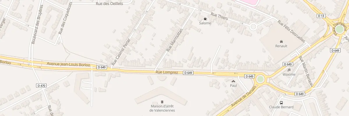 Plan du 74 Rue Lomprez à Valenciennes