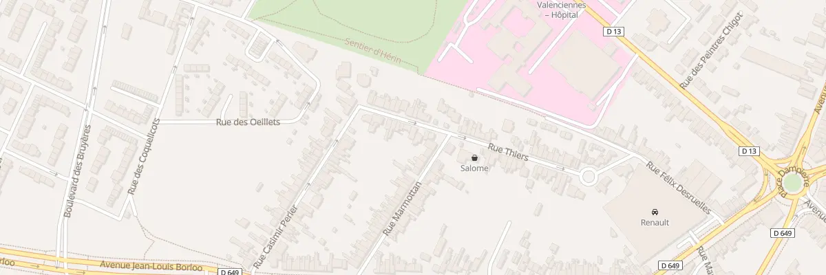 Plan du 53 Rue Thiers à Valenciennes