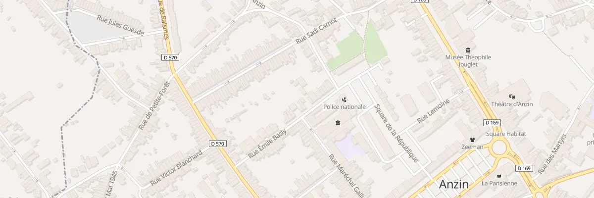 Plan du 34 Rue Emile Basly à Anzin