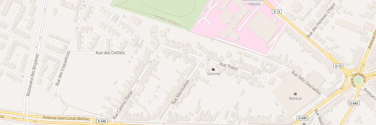 Plan du 51 Rue Thiers à Valenciennes