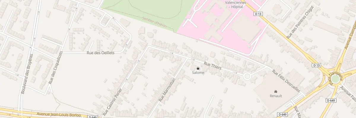 Plan du 49 Rue Thiers à Valenciennes