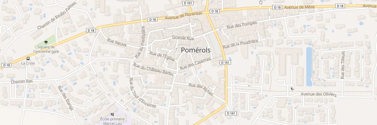 Plan du 18 Rue des Casernes à Pomérols