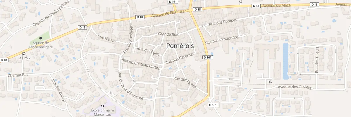 Plan du 16 Rue des Casernes à Pomérols
