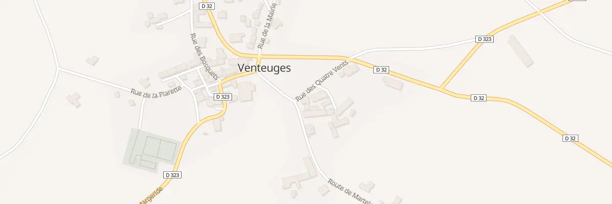 Plan du 95 Rte de Martelou à Venteuges