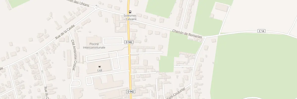 Plan du 86 Rue du Général de Gaulle à Solesmes