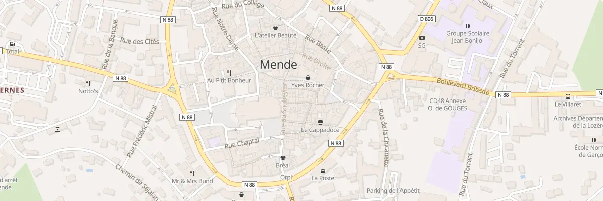 Plan du 9 Rue de la Jarretière à Mende