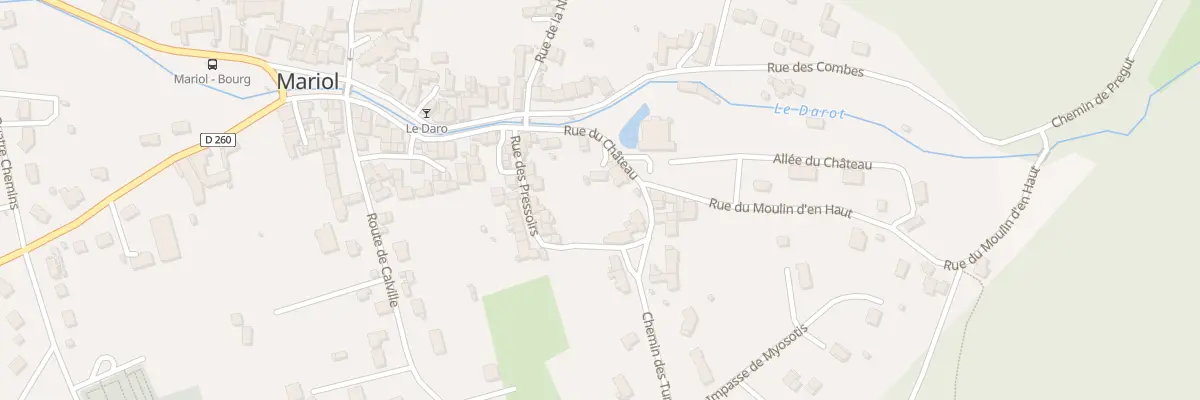 Plan du 1 Pl du Château à Mariol