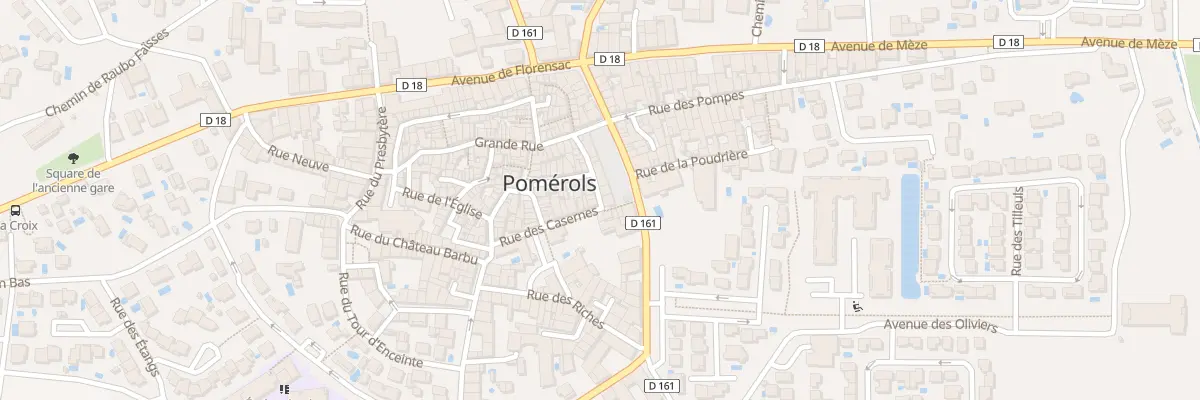 Plan du 2 Rue des Casernes à Pomérols