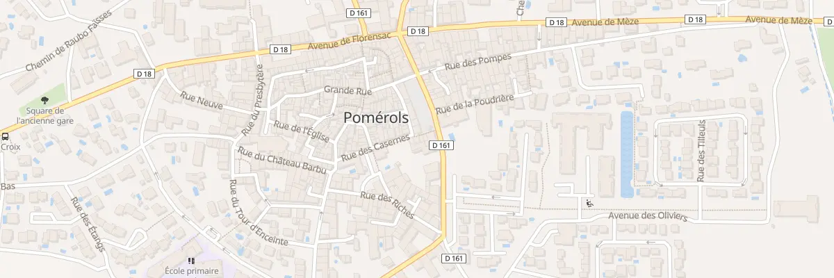 Plan du 1 Rue des Casernes à Pomérols
