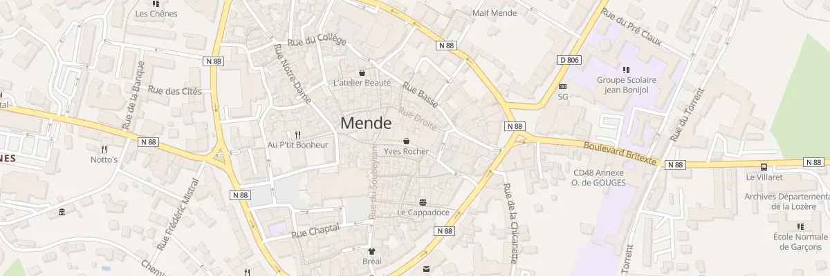 Plan du 3 Rue de la République à Mende