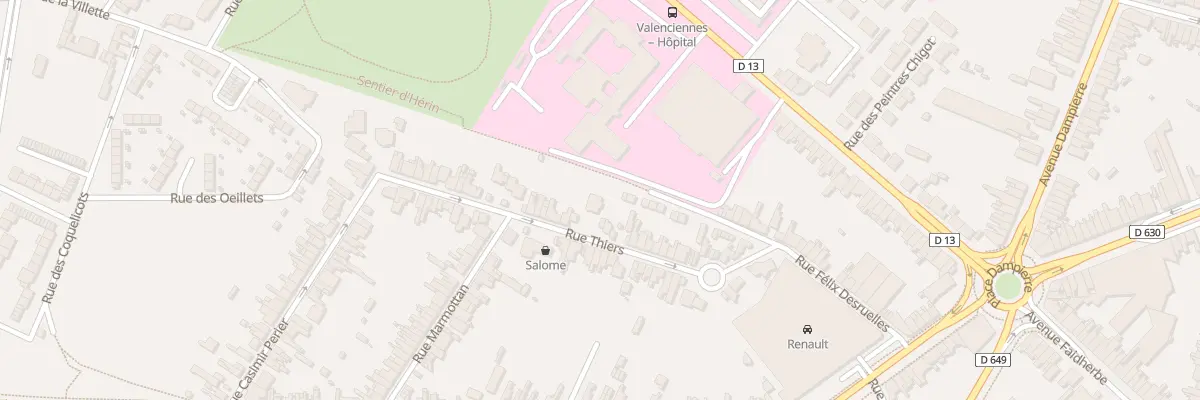 Plan du 36 Rue Thiers à Valenciennes