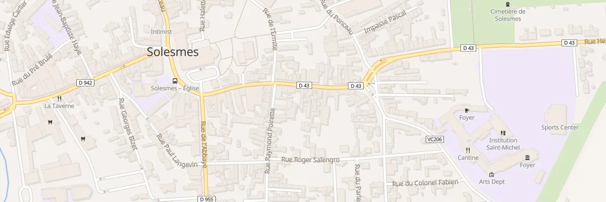 Plan du 28 Rue Emile Duée à Solesmes