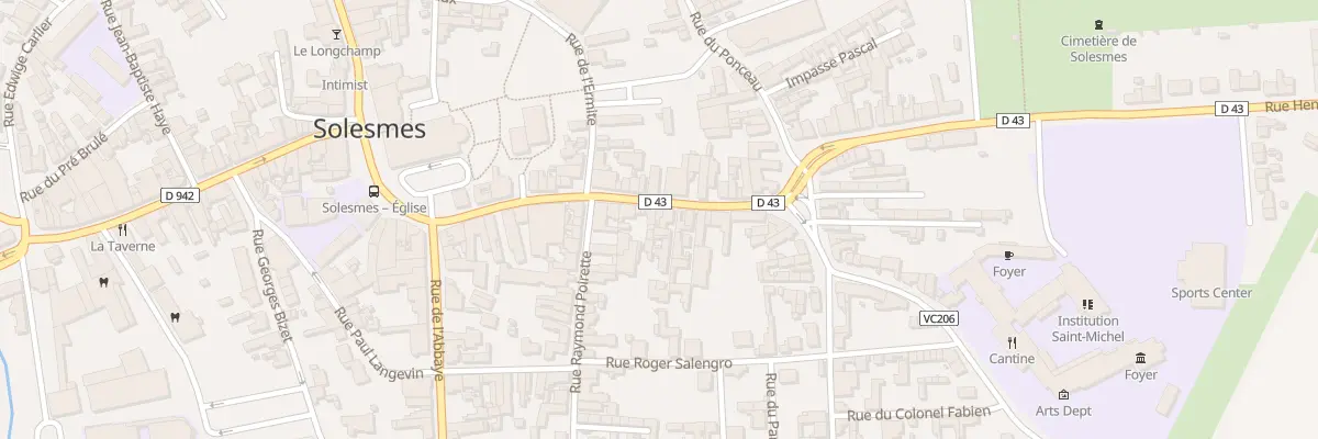 Plan du 34 Rue Emile Duée à Solesmes