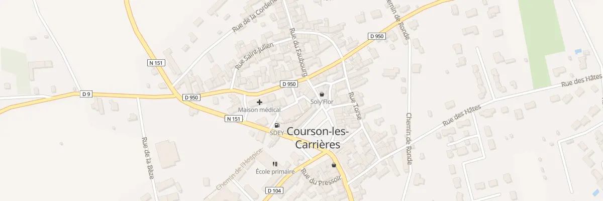 Plan du 1 Rue du Presbytère à Courson-les-Carrières