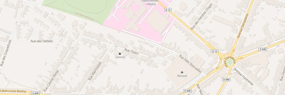 Plan du 26 Rue Thiers à Valenciennes