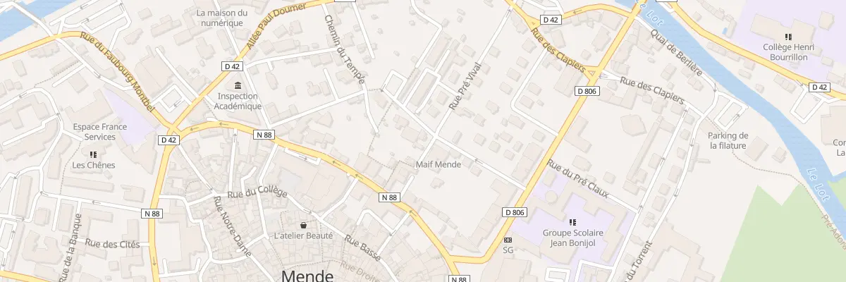 Plan du 15 Rue du Pré Vival à Mende