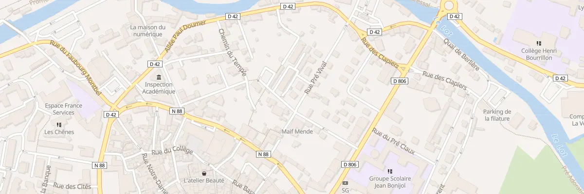 Plan du 17 Rue du Pré Vival à Mende