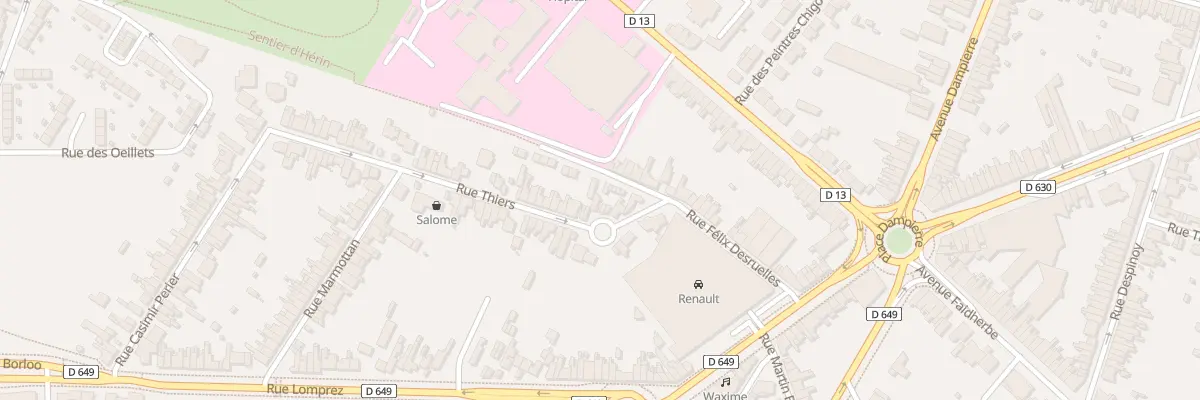 Plan du 8 Rue Thiers à Valenciennes