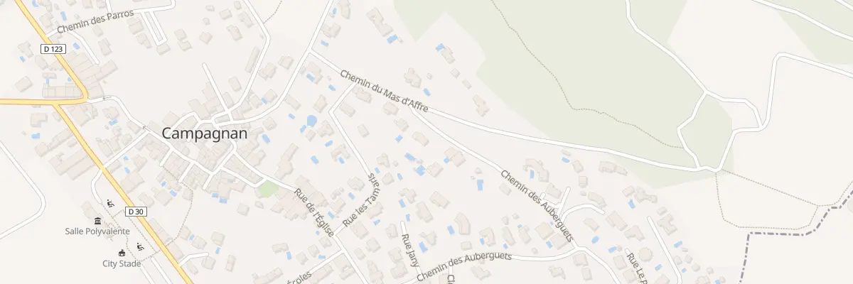 Plan du 495 Che des Auberguets à Campagnan