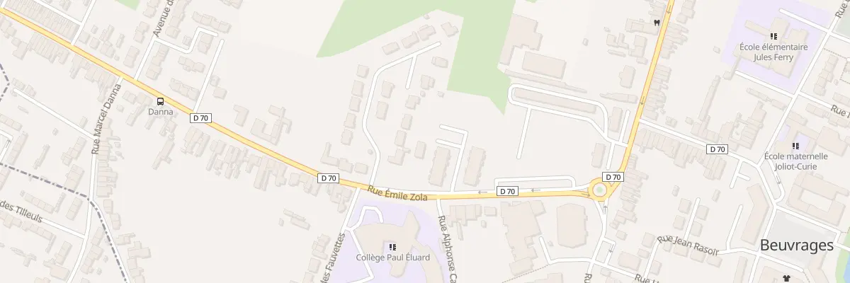Plan du 9 Rue Emile Zola à Beuvrages