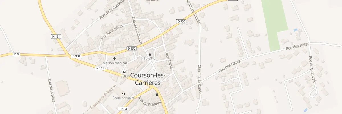 Plan du 20X Rue Torse à Courson-les-Carrières