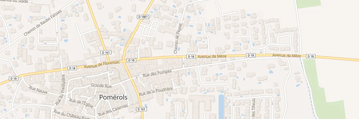 Plan du 28 Av de Mèze à Pomérols