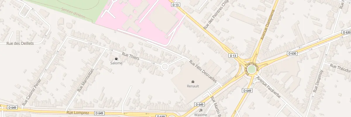 Plan du 2 Rue Thiers à Valenciennes