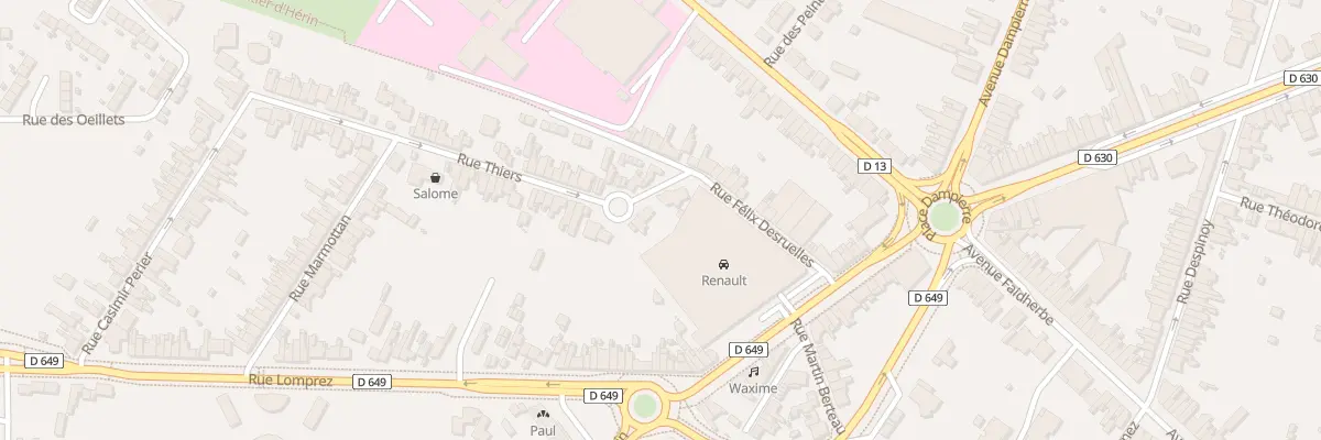 Plan du 3 Rue Thiers à Valenciennes