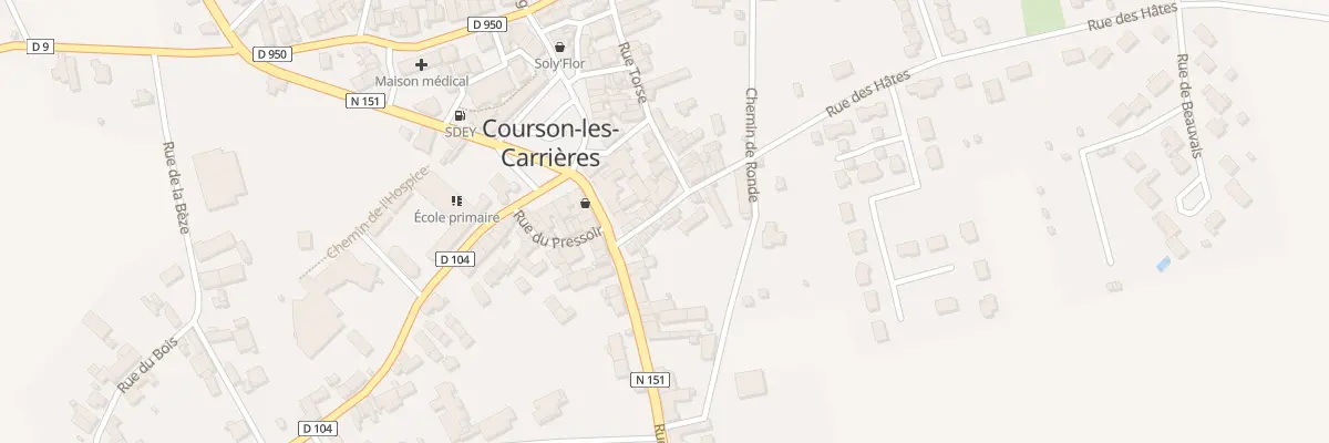Plan du 2D Rue des Hâtes à Courson-les-Carrières