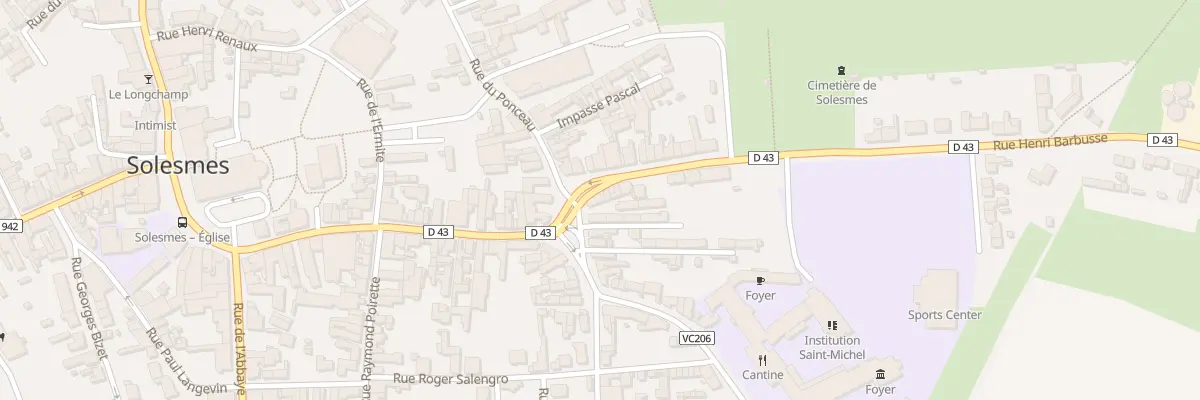 Plan du 2 Rue Henri Barbusse à Solesmes
