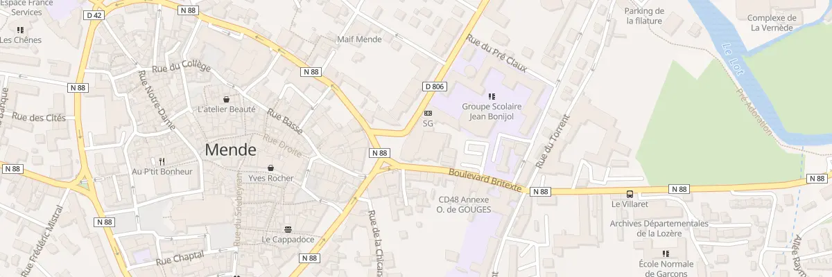 Plan du 7 Pl Charles de Gaulle à Mende