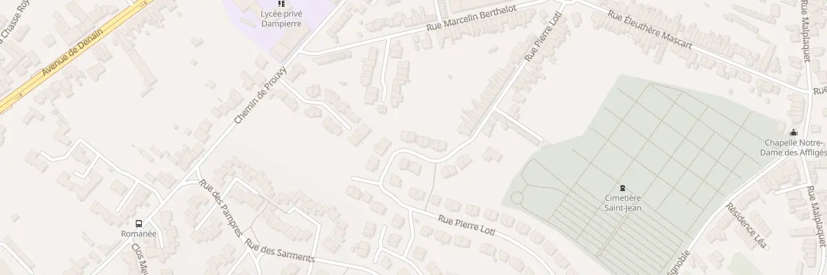 Plan du 50 Rue Pierre Loti à Valenciennes