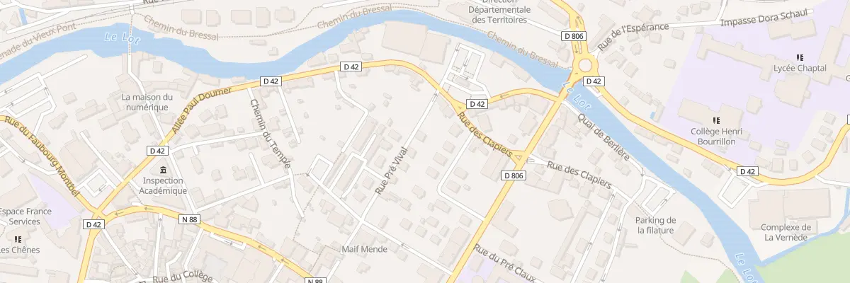 Plan du 20 Rue du Pré Vival à Mende