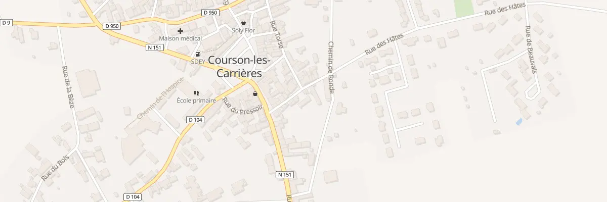 Plan du 2 Rue des Hâtes à Courson-les-Carrières