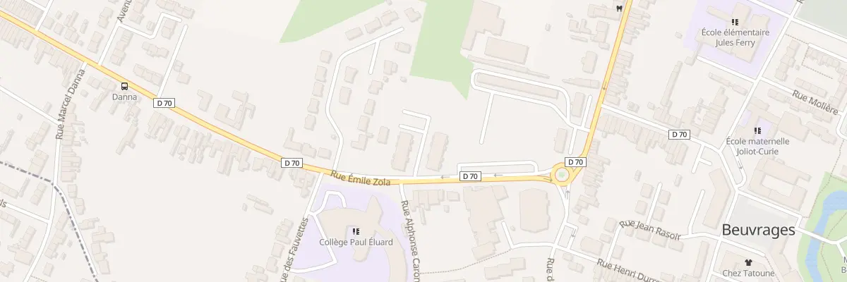 Plan du 7 Rue Emile Zola à Beuvrages